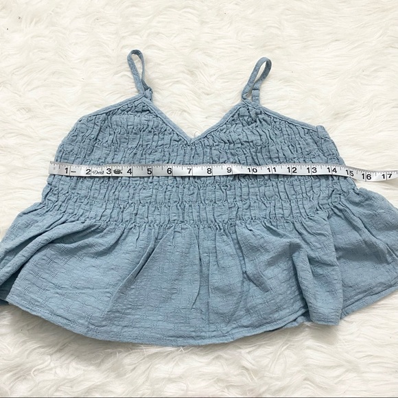 Light Blue Denim Color Crop Top - Picture 4 of 4